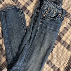 Miss Me Blue Slim Fit Jeans with Distressed Look